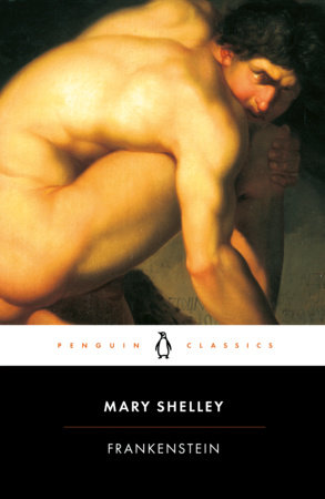 Publisher cover for Frankenstein by Mary Shelley