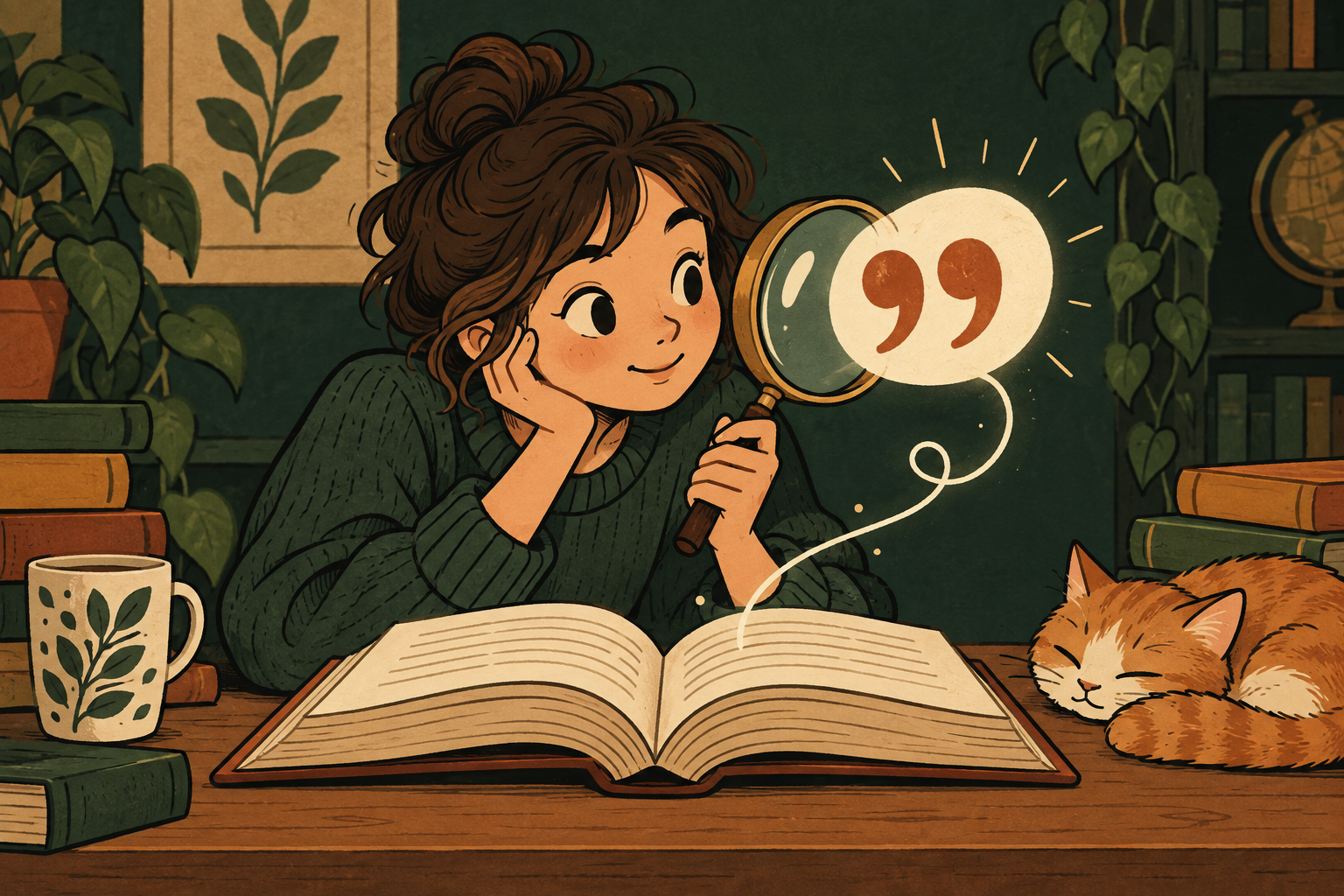 Book-finding clue illustration