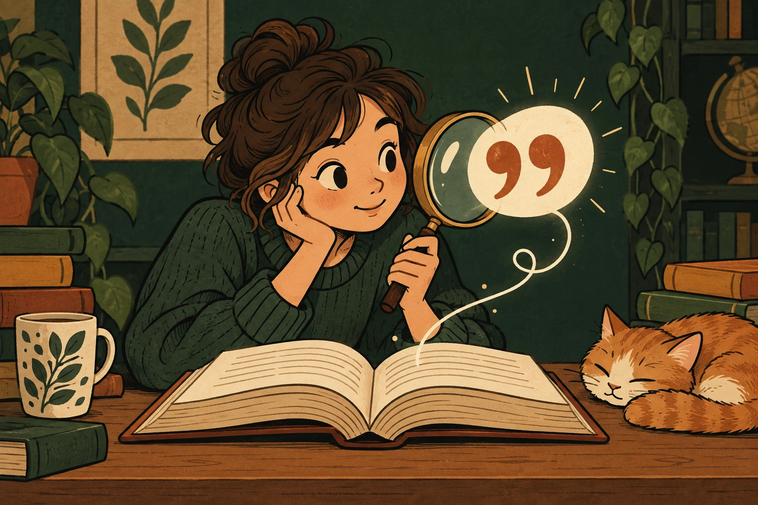 Illustration d'indices pour retrouver un livre