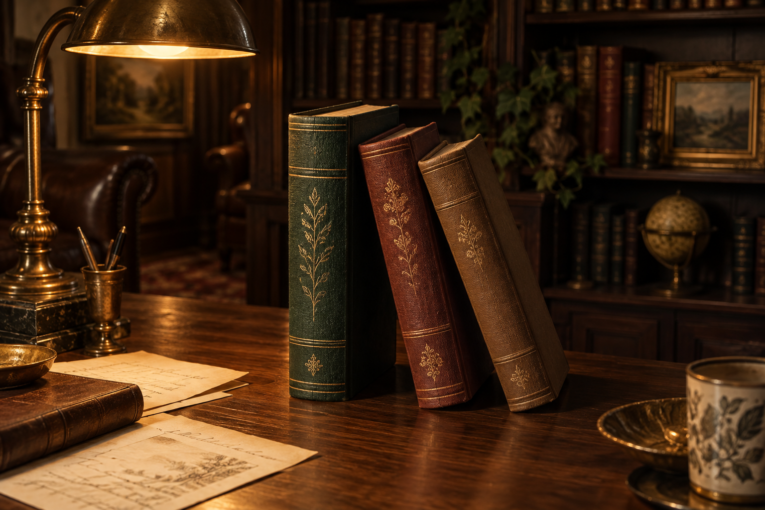 A quiet reading room filled with books